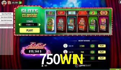 750WIN bônus — painel de promoções no aplicativo