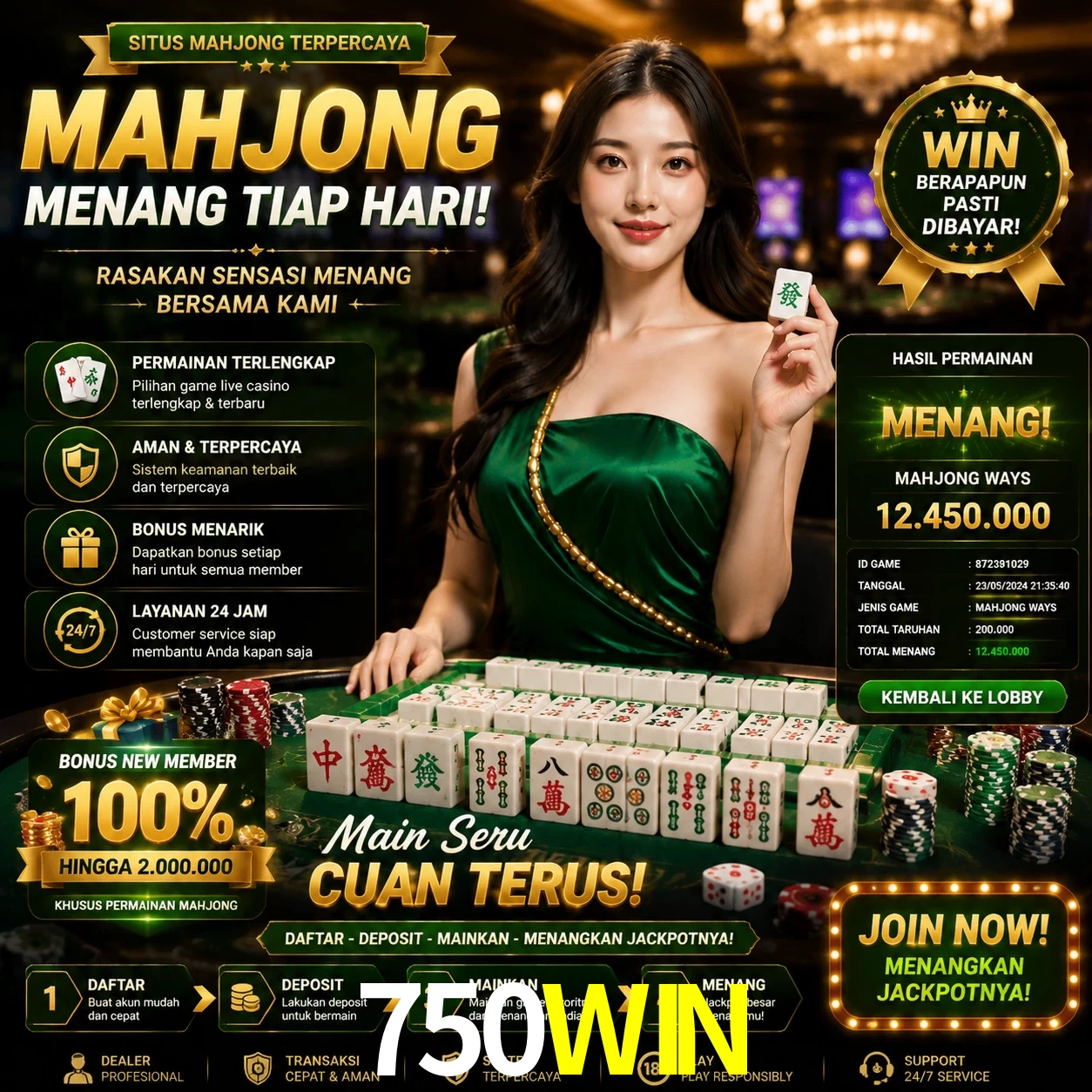Cashback VIP 750WIN - reembolso semanal